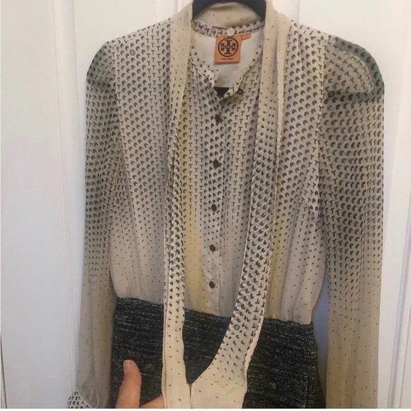 Tory Burch Polka Dot logo dress sz xs - Picture 7 of 11